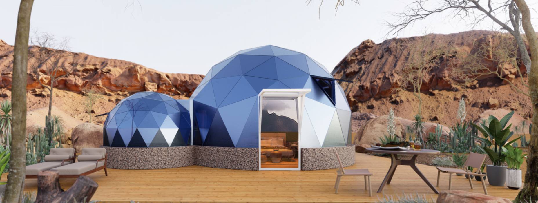 通海县球形智能光伏玻璃星空房